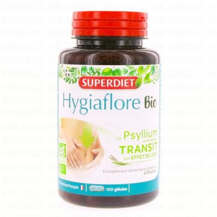 SUPERDIET Hygiaflore - Psyllium bio x 100 gélules