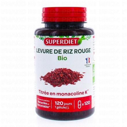 SUPERDIET Levure de riz rouge x120 gélules