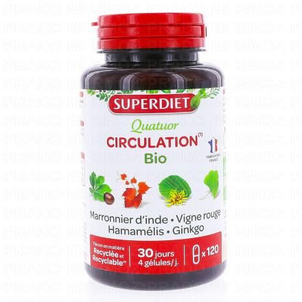 SUPERDIET Quatuor Bio Circulation Pot (120 gélules)