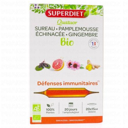 SUPERDIET Quatuor Système immunitaire x20 ampoules