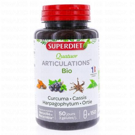 SUPERDIET Quatuor articulation bio flacon 150 gélules