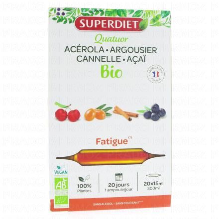 Quatuor tonus et energie bio 20 ampoules