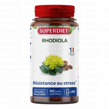 SUPERDIET Rhodiola Résistance au stress x80 Gélules
