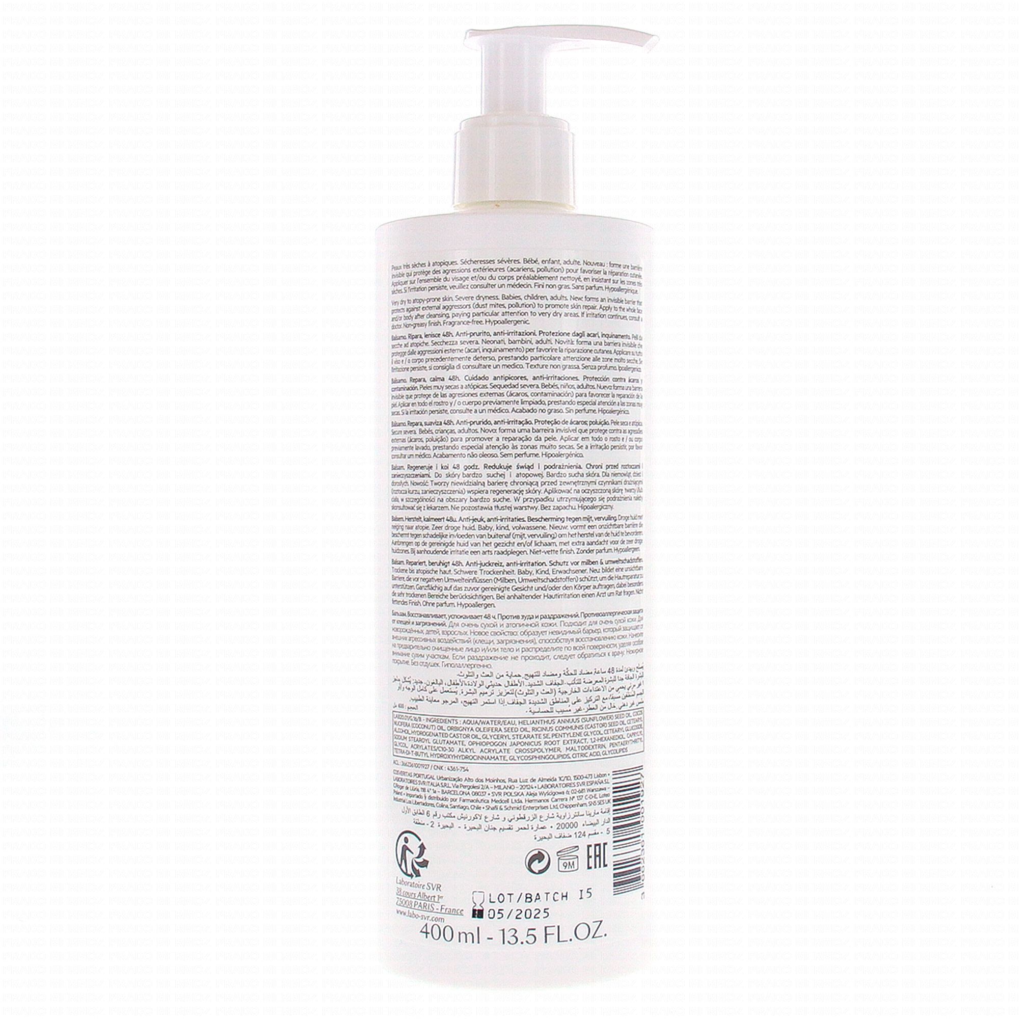 SVR Topialyse baume protect + flacon pompe 400ml