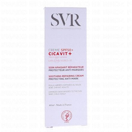 SVR Cicavit+ soin apaisant réparateur protecteur anti-marque peaux abimées exposées au soleil SPF50+ tube 40ml