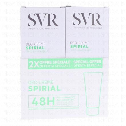 SVR Spirial Déo-creme anti-transpirant 48h (lot de 2 x 50ml)