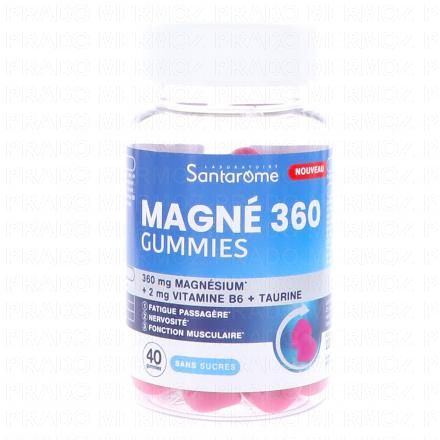 Santarome Magnésium 360 mg Détente Sans sucres x40 Gummies