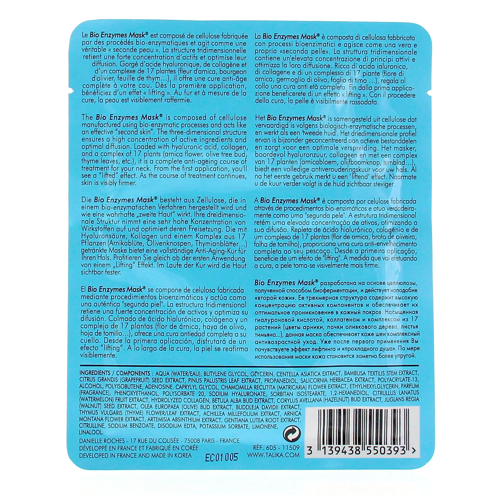 TALIKA BioEnzyme Mask Anti-âge cou masque 12g x 1