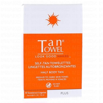 TAN TOWEL Lingettes auto-bronzantes (10 lingettes demi-corps)
