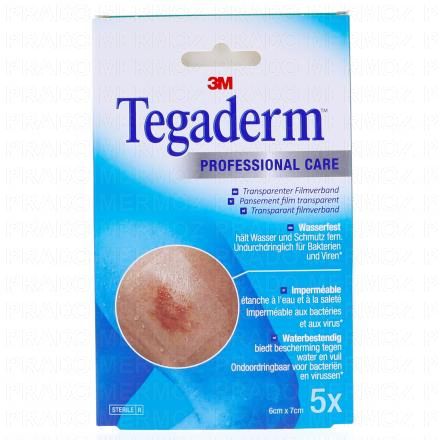 3M Tegaderm +Pad - Professional care - Pansement transparent avec compresse 5 pansements 6 cm x 7 cm