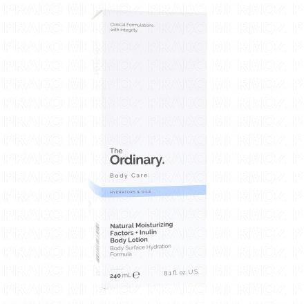 THE ORDINARY Facteurs Naturels d'Hydratation + Inuline - Lotion Corps 240ml