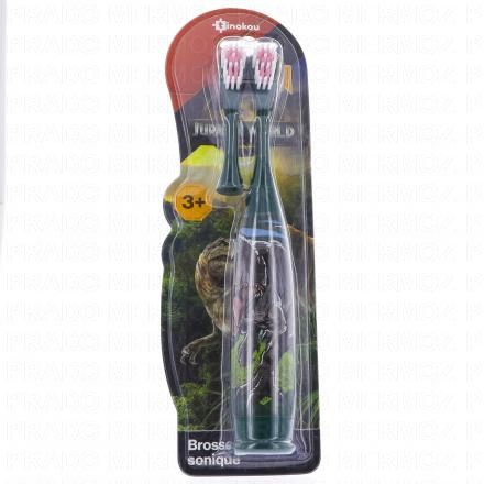 TINOKOU Brosse à dents électrique+ 1 brossette rotative offerte (jurassic world)