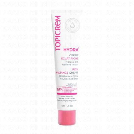 TOPICREM Hydra+ Crème hydratante éclat riche 40ml