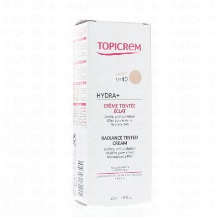 TOPICREM Hydra+ Crème teintée éclat light SPF40 40ml