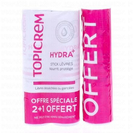TOPICREM Hydra+ ultra-hydratant stick lèvres (3 sticks)