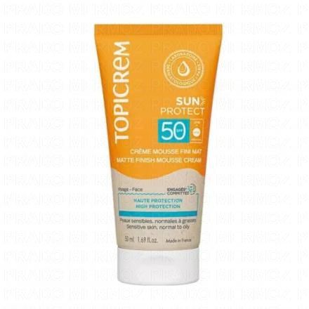 TOPICREM Sun Protect - Cr&egrave;me Mousse Fini Mat SPF50 50ml