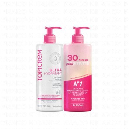 TOPICREM Ultra-hydratant lait corps (lot de 2x500ml)