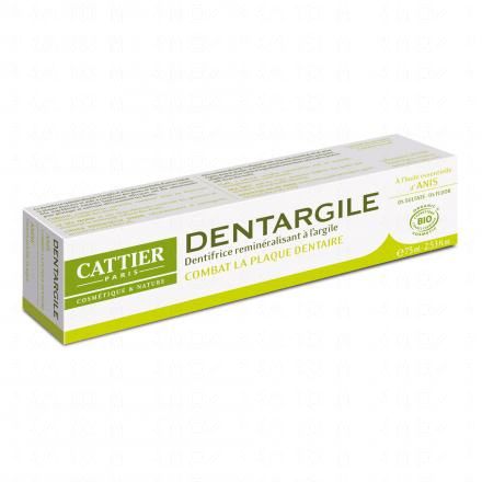 CATTIER Dentargile anis dentifrice plaque dentaire bio (tube 75g)