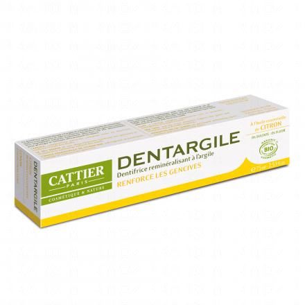 CATTIER Dentargile citron dentifrice gencives renforcées bio (tube 75g)