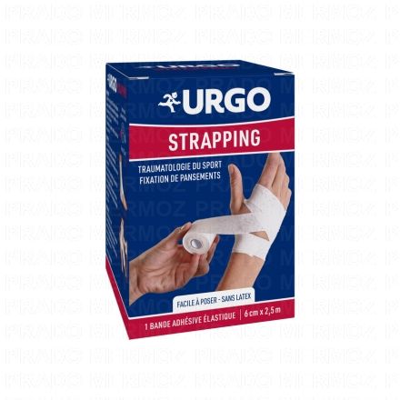 URGO Douleurs Strapping Bande Adhésive Élastique (6cm x 2,5m)