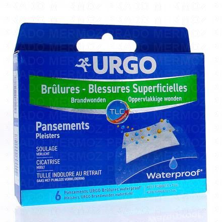 URGO Pansements brulures, blessures superficielles x6