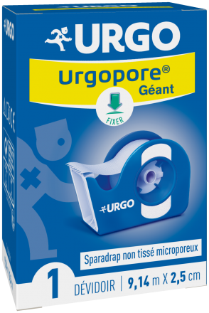 URGO UrgoPore - Sparadrap microporeux (9,14m x 2,5cm)