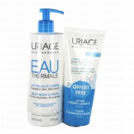 URIAGE Eau thermale - Lait velouté corps (lait 500ml + crème lavante 200ml offerte)