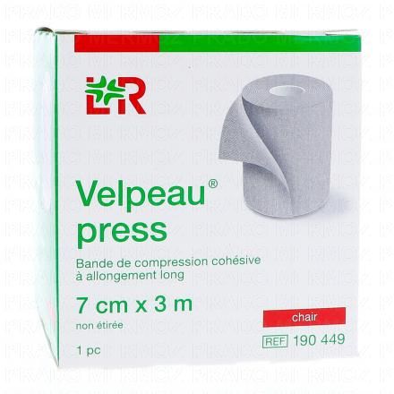 VELPEAU Press Bande cohésive (chair 7cm x 3m)