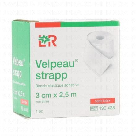 VELPEAU STRAPP Bande De Compression Adh&eacute;sive &eacute;lastique (3cm x 2,5m)
