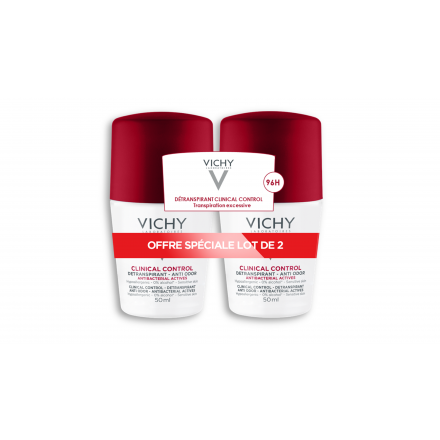 VICHY Clinical control - Détranspirant anti-odeur (2*50ml)