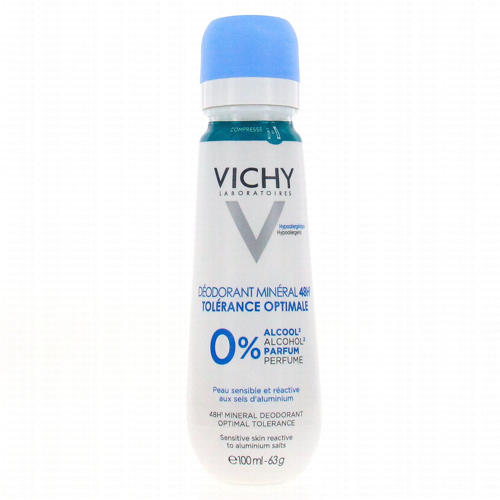 VICHY Déodorant minéral 48h 0 alcool spray 100ml Parapharmacie en ligne Prado Mermoz