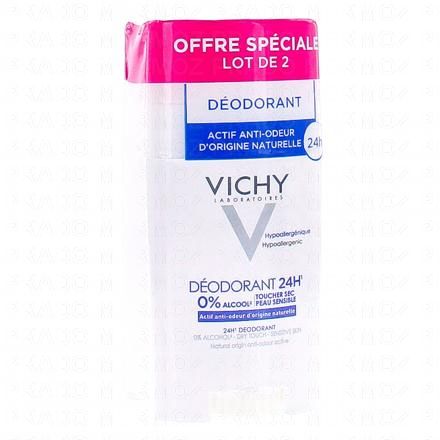 VICHY Déodorant stick 24h hypallergénique toucher sec (40ml * 2)