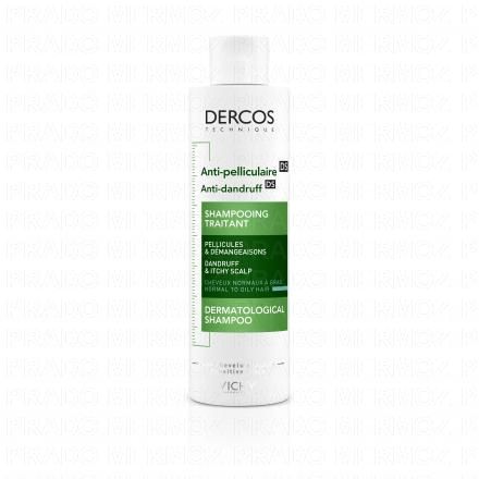 VICHY Dercos anti-pelliculaire - Shampooing traitant cheveux normaux à gras (200ml)