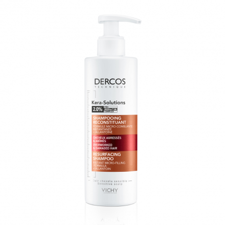 Dercos kera-solutions shampooing reconstituant cheveux agressés et abîmés flacon pompe 250ml 4