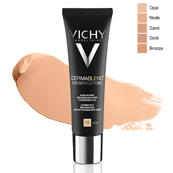 VICHY Dermablend 3D fond de teint resurfaçant actif correcteur 16h teinte n°15 Opal tube 30ml