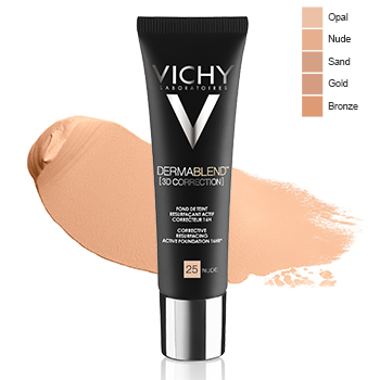 VICHY Dermablend 3D fond de teint resurfaçant actif correcteur 16h teinte n°25 Nude