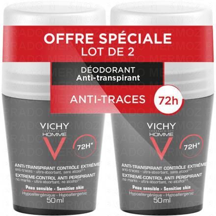 Homme déodorant contrôle extrême 72h lot de 2 x 50ml 2