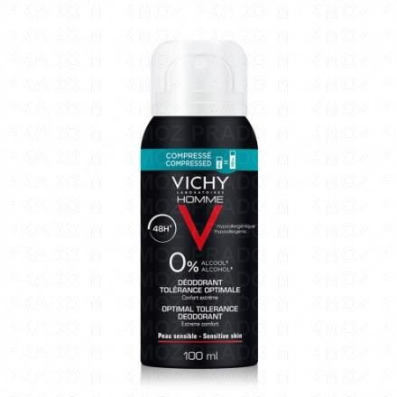 VICHY Homme déodorant tolérance optimale 0% alcool spray 100ml