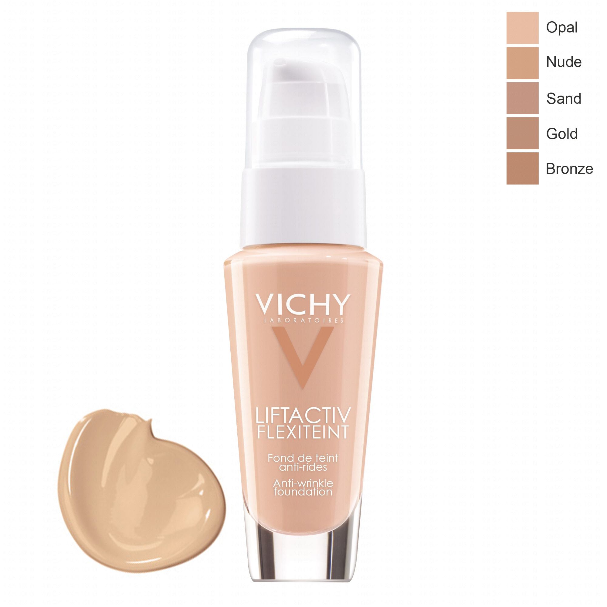 VICHY Liftactiv Flexiteint fond de teint antirides n°55 bronze flacon pompe 30ml