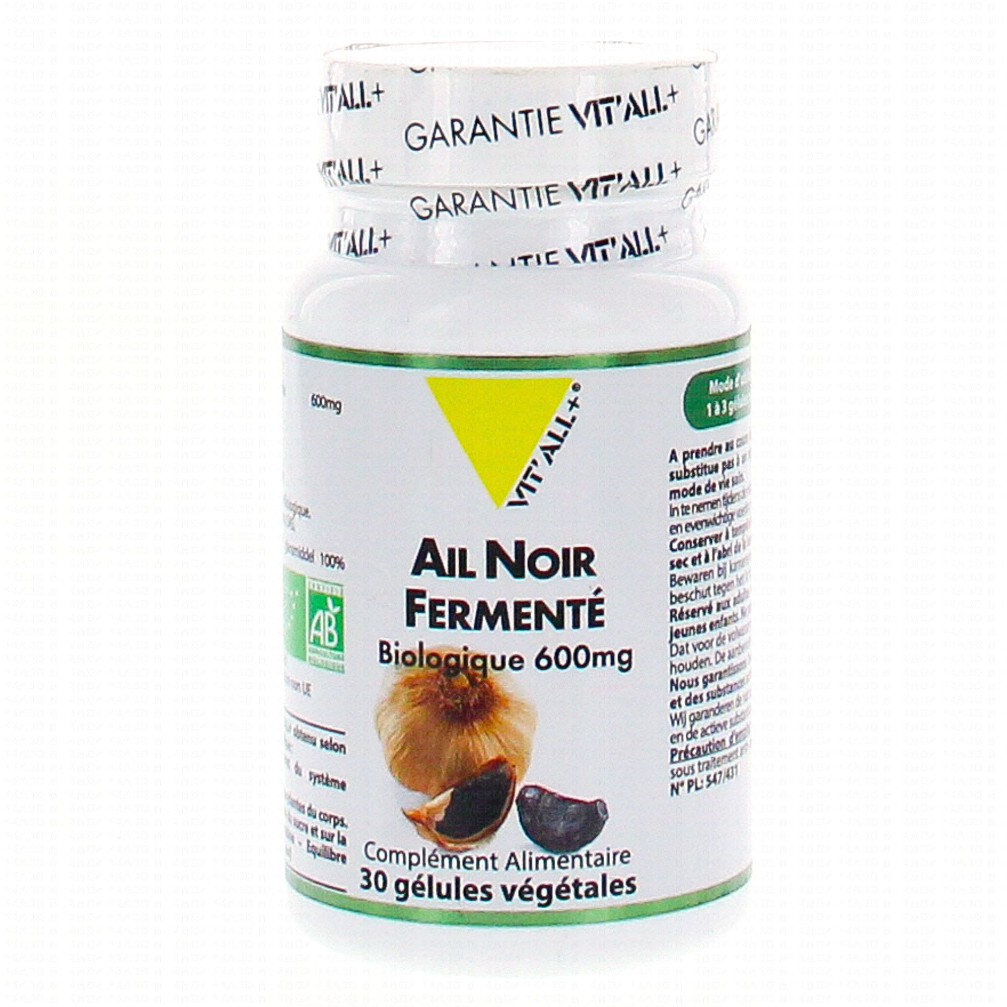 Ail noir fermenté Bio - Défenses immunitaires 30 gélules végétales -  Vit'all+