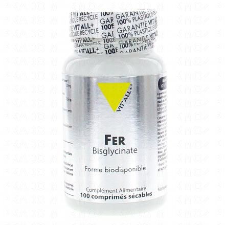 VIT'ALL+ Fer Bisglycinate 100 comprimés sécables