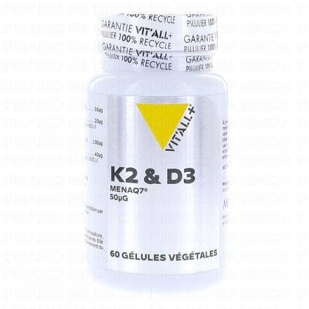 VIT'ALL+ K2 & D3 vitaMK7 50µg 60 gélules