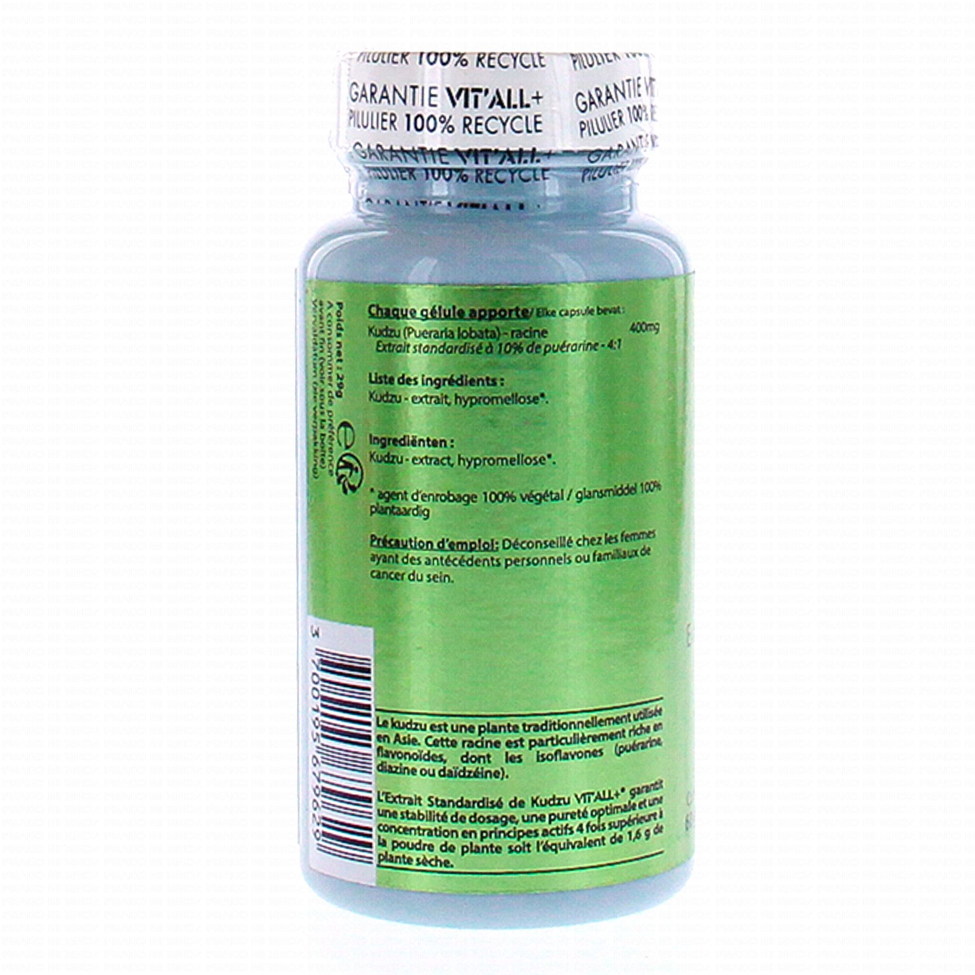 Extrait De Kudzu Pharmovit 400 Mg - Boîte De 90 Capsules - Complément Alimentaire à Base De Plante