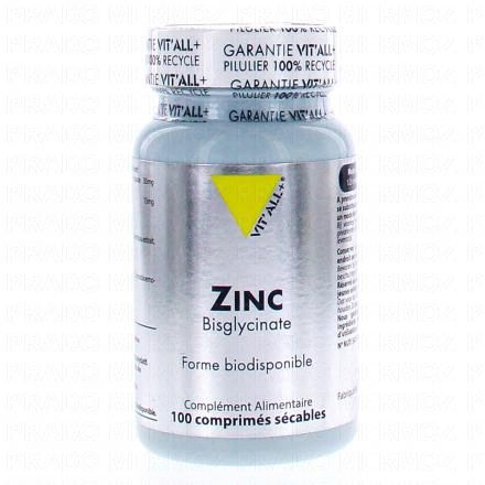 VIT'ALL+ Zinc bisglycinate 45mg x100 comprimés