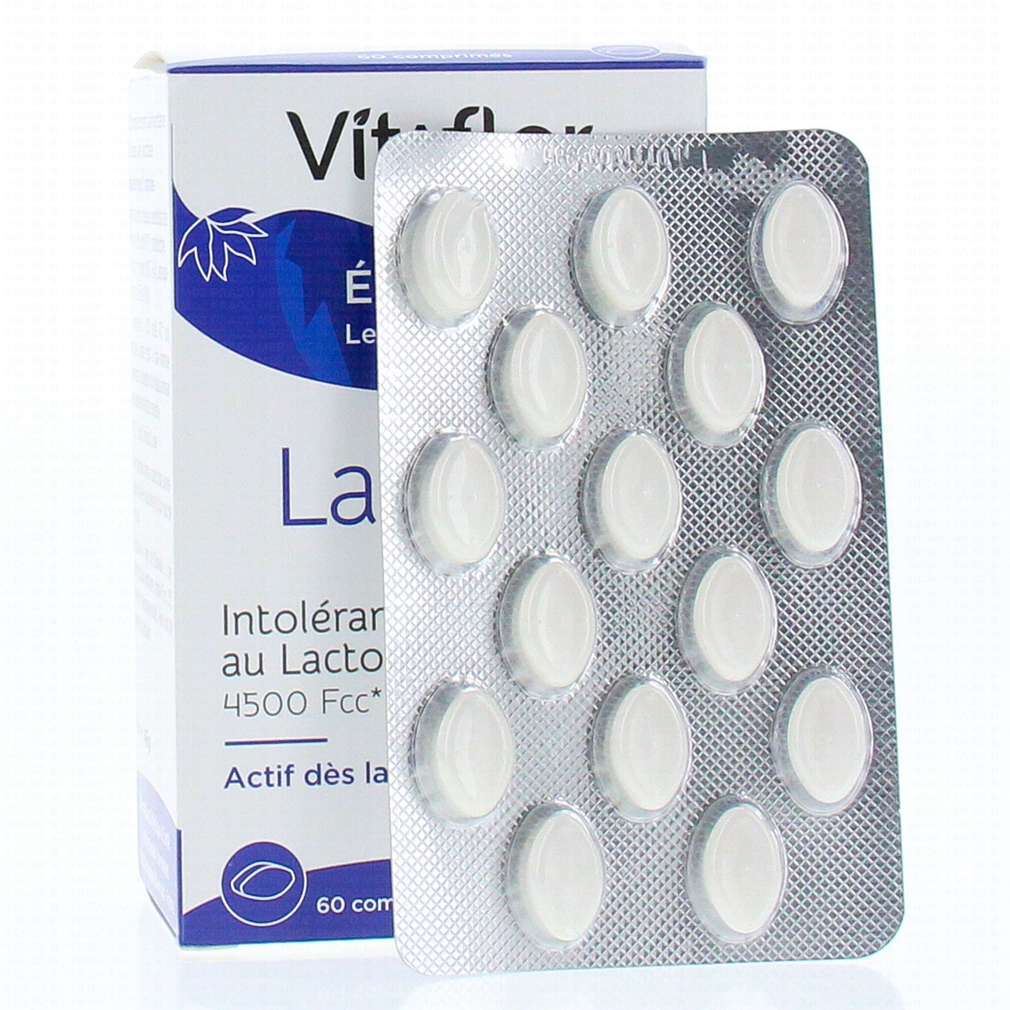 VITAFLOR Lactase intolérance au lactose 60 comprimés Parapharmacie Prado Mermoz