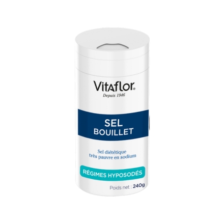 VITAFLOR Sel Bouillet di&eacute;t&eacute;tique tr&egrave;s pauvre en sodium 240g