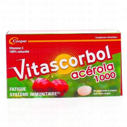 VITASCORBOL Acérola 1000 vitamine C comprimésàcroquer x 30