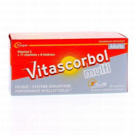 VITASCORBOL Multi 8H libération prolongée 30 comprimés tricouches