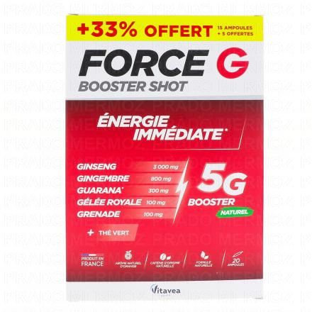 VITAVEA FORCE G Booster Shot - Energie Immédiate x15 Ampoules + 5 Offertes