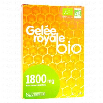 NUTRISANTE Gelée Royale Bio 1800 mg haute concentration 10 ampoules de 10ml